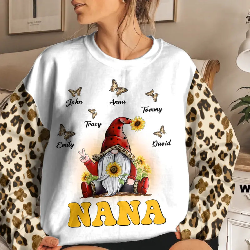 Personalized Nana Butterflies Sweater - Christmas Gift Idea For Grandma/Mom - Up to 10 Kids