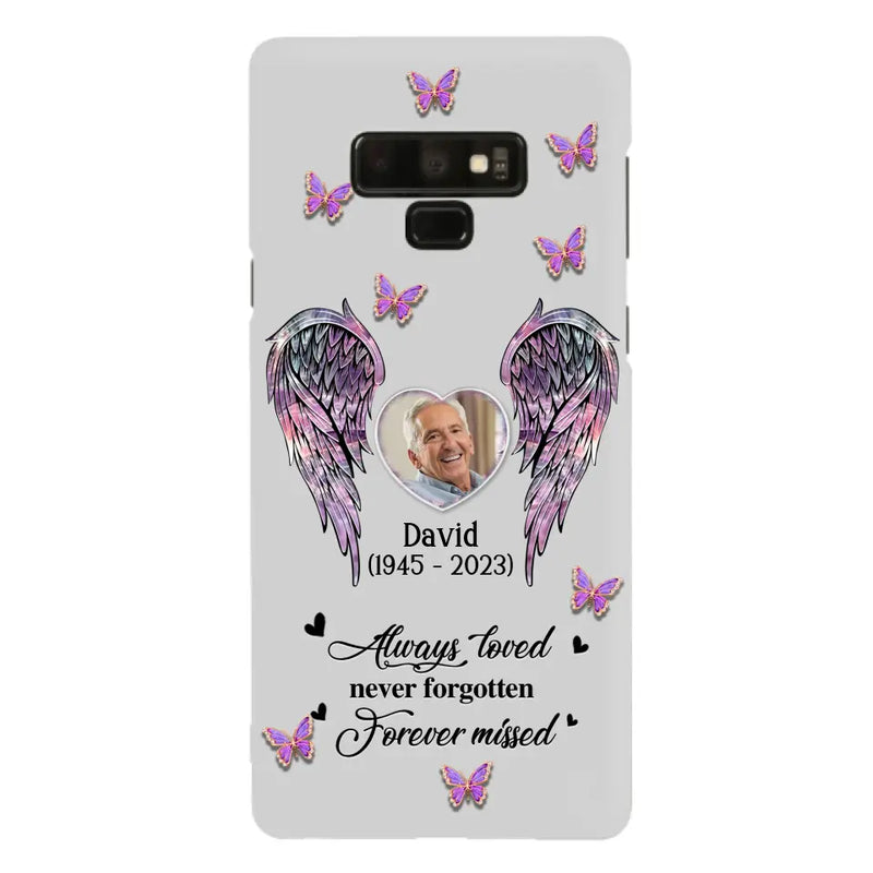 Custom Personalized Memorial Phone Case - Memorial Gift Idea For Family Member - Upload Photo - Case For iPhone/Samsung - Always Loved Never Forgotten Forever Missed