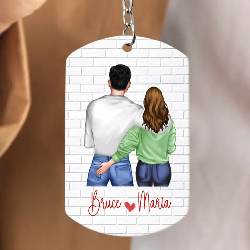 Custom Couple Aluminum Keychain - Gift Idea For Couple/Him/Her/Wife/Husband - You're A Pain In The Ass