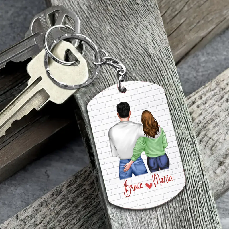 Custom Couple Aluminum Keychain - Gift Idea For Couple/Him/Her/Wife/Husband - You're A Pain In The Ass