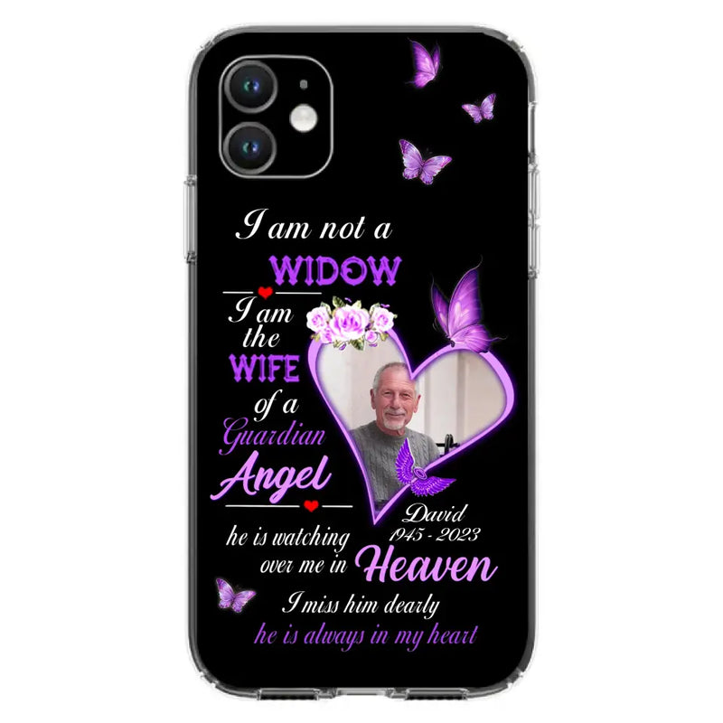 Custom Personalized Memorial Phone Case - Memorial Gift Idea For Family - Case For iPhone/Samsung - I Am Not A Widow