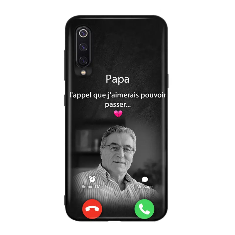 Coque de téléphone personnalisée pour papa commémoratif - Télécharger une photo - L'appel que j'aimerais pouvoir passer - Coque de téléphone pour Huawei/Oppo/Xiaomi