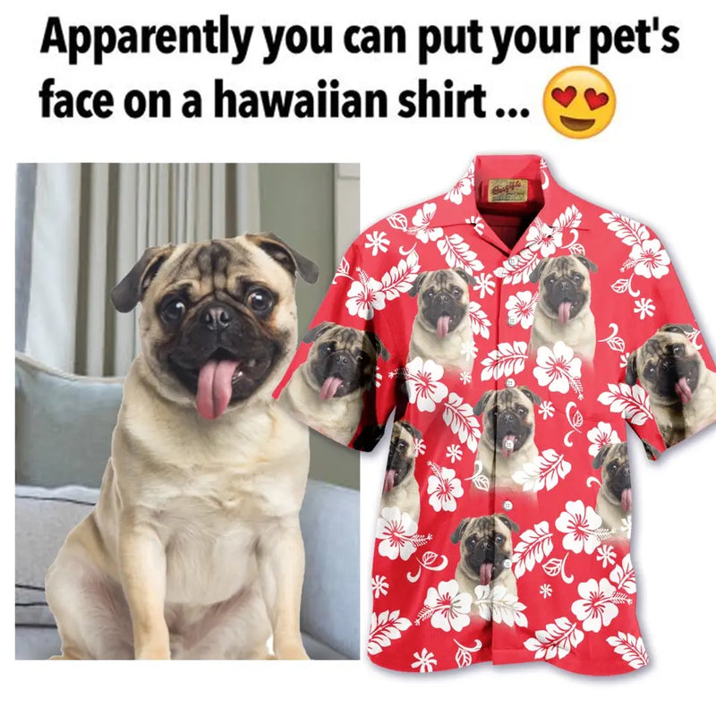 Personalized Pet Photo Hawaiian Shirt - Gift Idea For Dog/Cat/Pet Owner