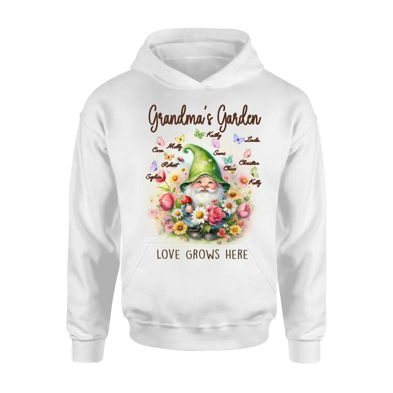 Personalized Grandma's Garden Shirt/Hoodie - Mother's Day Gift Idea For Grandma/Mother - Grandma's Garden