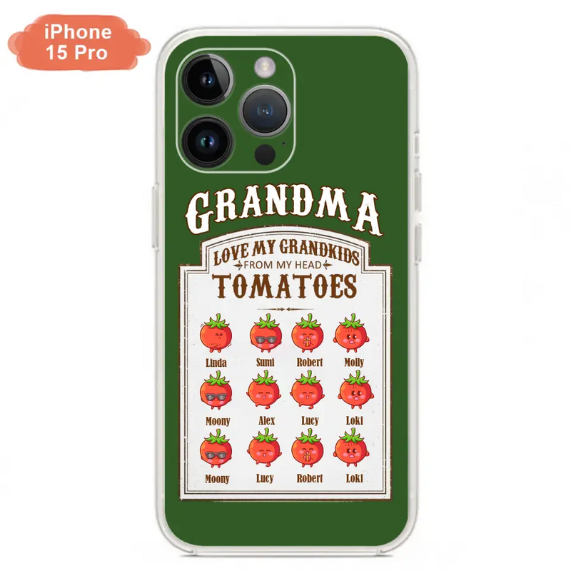Personalized Grandma Tomatoes Phone Case - Gift Idea For Mother's Day/Grandma - Up to 12 Tomatoes - Case For iPhone/Samsung