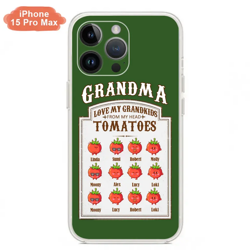 Personalized Grandma Tomatoes Phone Case - Gift Idea For Mother's Day/Grandma - Up to 12 Tomatoes - Case For iPhone/Samsung