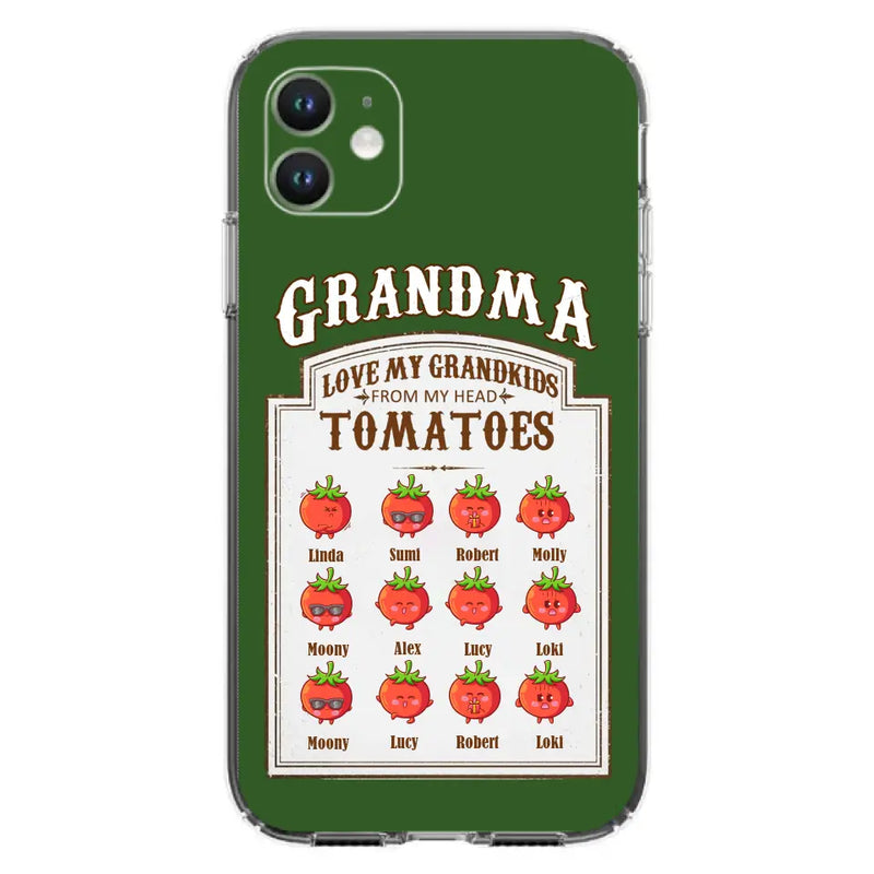 Personalized Grandma Tomatoes Phone Case - Gift Idea For Mother's Day/Grandma - Up to 12 Tomatoes - Case For iPhone/Samsung