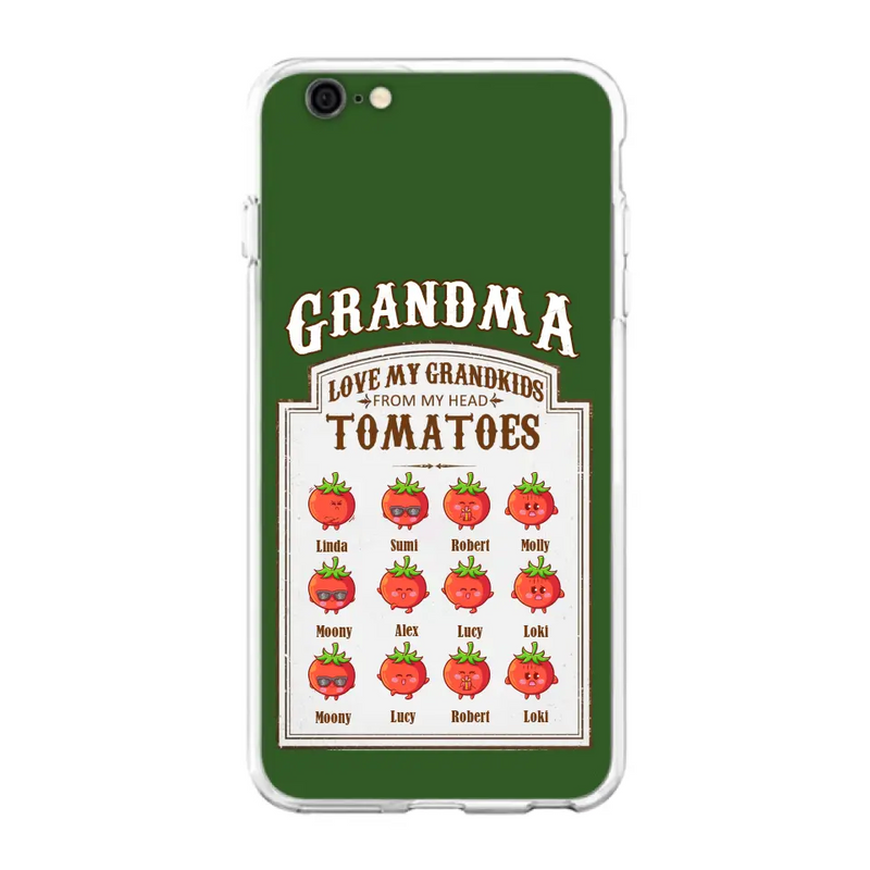 Personalized Grandma Tomatoes Phone Case - Gift Idea For Mother's Day/Grandma - Up to 12 Tomatoes - Case For iPhone/Samsung
