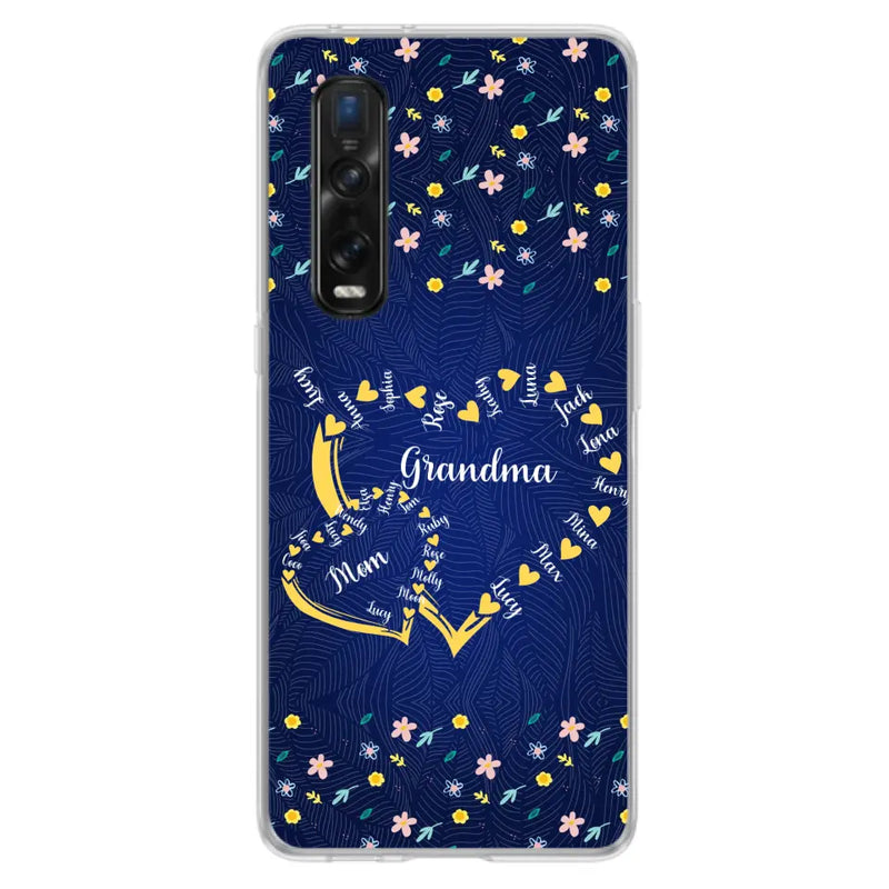 Personalized Grandma Mom Phone Case - Gift Idea For Mother's Day - Up to 12 Kids - Case For Oppo/Xiaomi/Huawei