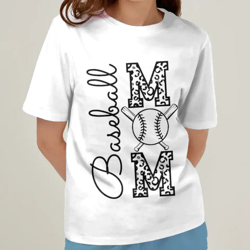 Personalized Baseball Mom AOP T-Shirt - Mother's Day Gift Idea for Mom
