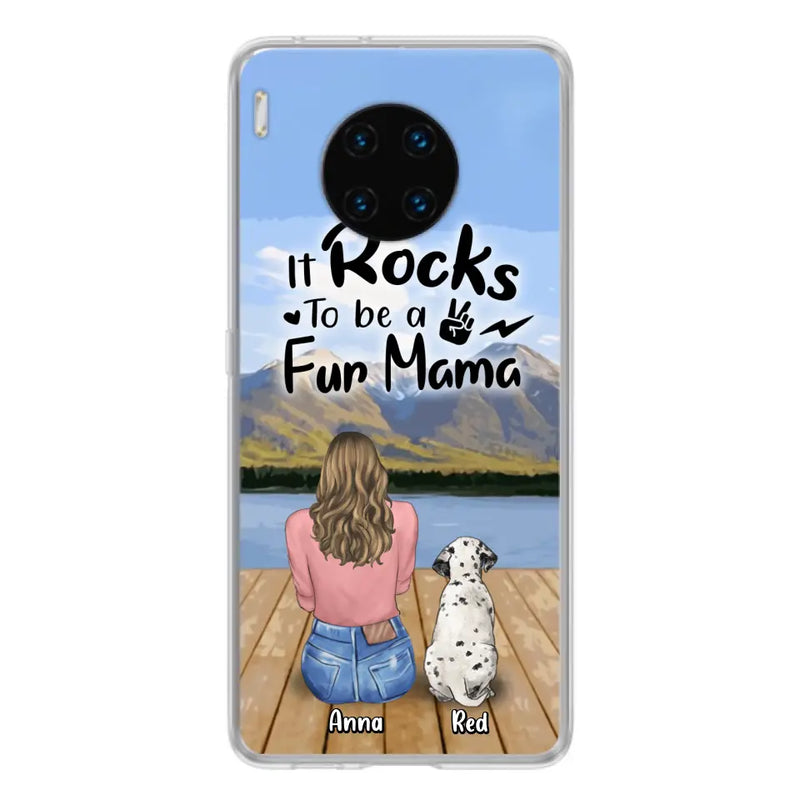 Personalized Pet Mom/Pet Dad Phone Case - Gifts For Pet Lovers With Up to 4 Dogs/Cats/Rabbits - It Rocks To Be A Fur Mama - Case For Xiaomi/Oppo/Huawei