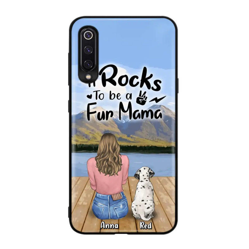 Personalized Pet Mom/Pet Dad Phone Case - Gifts For Pet Lovers With Up to 4 Dogs/Cats/Rabbits - It Rocks To Be A Fur Mama - Case For Xiaomi/Oppo/Huawei