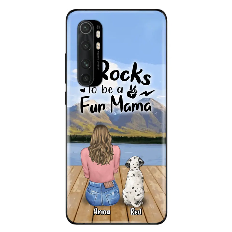 Personalized Pet Mom/Pet Dad Phone Case - Gifts For Pet Lovers With Up to 4 Dogs/Cats/Rabbits - It Rocks To Be A Fur Mama - Case For Xiaomi/Oppo/Huawei