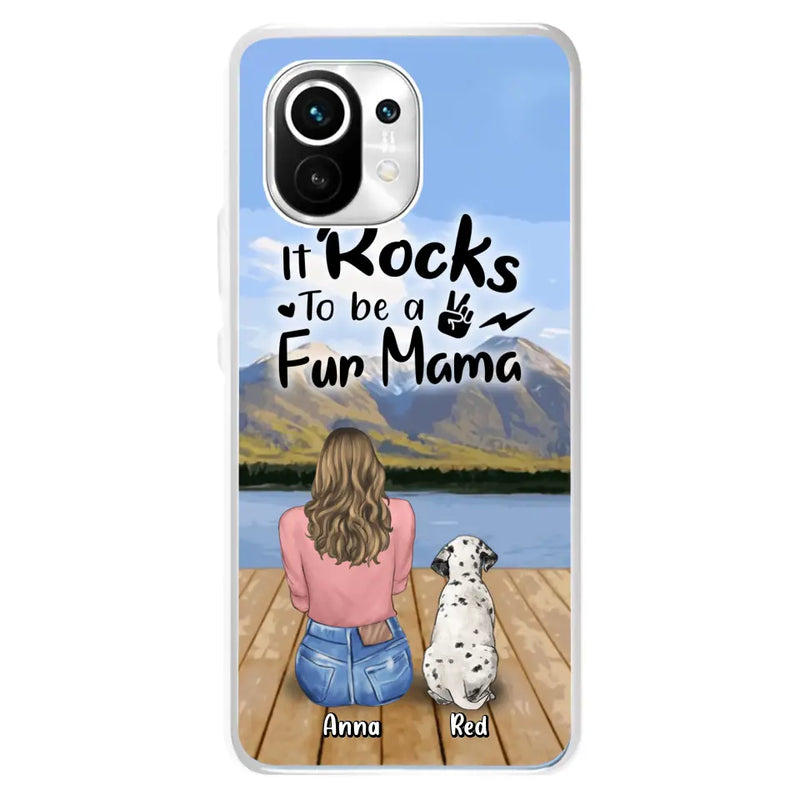Personalized Pet Mom/Pet Dad Phone Case - Gifts For Pet Lovers With Up to 4 Dogs/Cats/Rabbits - It Rocks To Be A Fur Mama - Case For Xiaomi/Oppo/Huawei