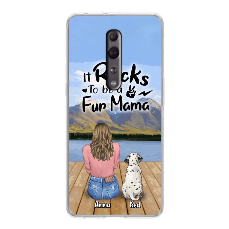 Personalized Pet Mom/Pet Dad Phone Case - Gifts For Pet Lovers With Up to 4 Dogs/Cats/Rabbits - It Rocks To Be A Fur Mama - Case For Xiaomi/Oppo/Huawei