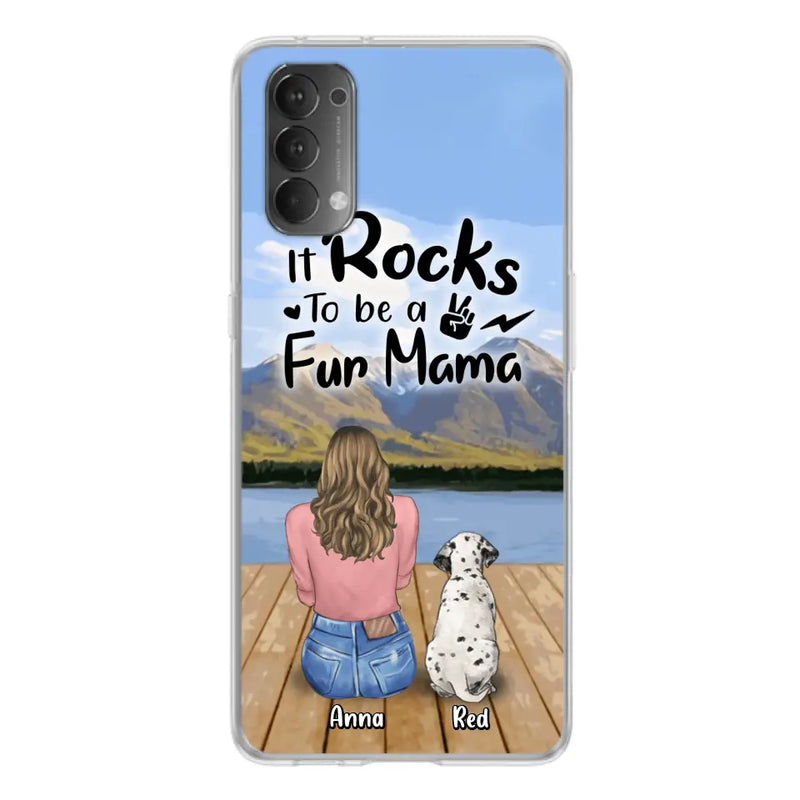 Personalized Pet Mom/Pet Dad Phone Case - Gifts For Pet Lovers With Up to 4 Dogs/Cats/Rabbits - It Rocks To Be A Fur Mama - Case For Xiaomi/Oppo/Huawei