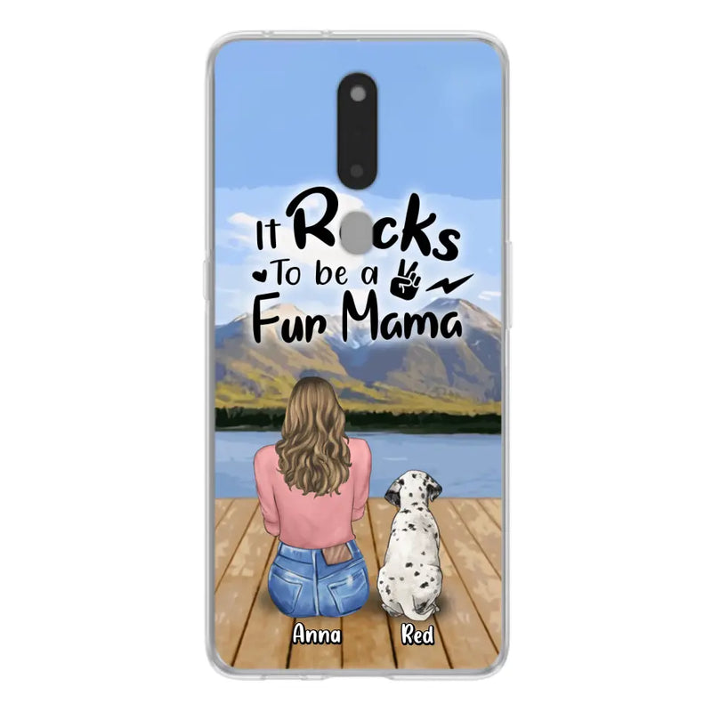 Personalized Pet Mom/Pet Dad Phone Case - Gifts For Pet Lovers With Up to 4 Dogs/Cats/Rabbits - It Rocks To Be A Fur Mama - Case For Xiaomi/Oppo/Huawei