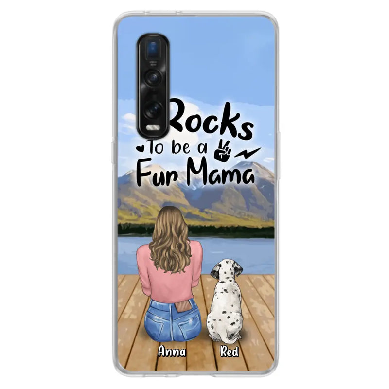 Personalized Pet Mom/Pet Dad Phone Case - Gifts For Pet Lovers With Up to 4 Dogs/Cats/Rabbits - It Rocks To Be A Fur Mama - Case For Xiaomi/Oppo/Huawei