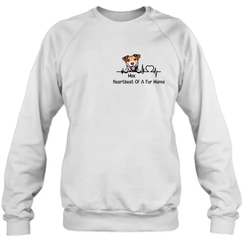 Personalized Dog Shirt/Hoodie - Gift Idea For Dog Lover/Mother's Day/Father's Day - Heartbeat Of A Fur Mama