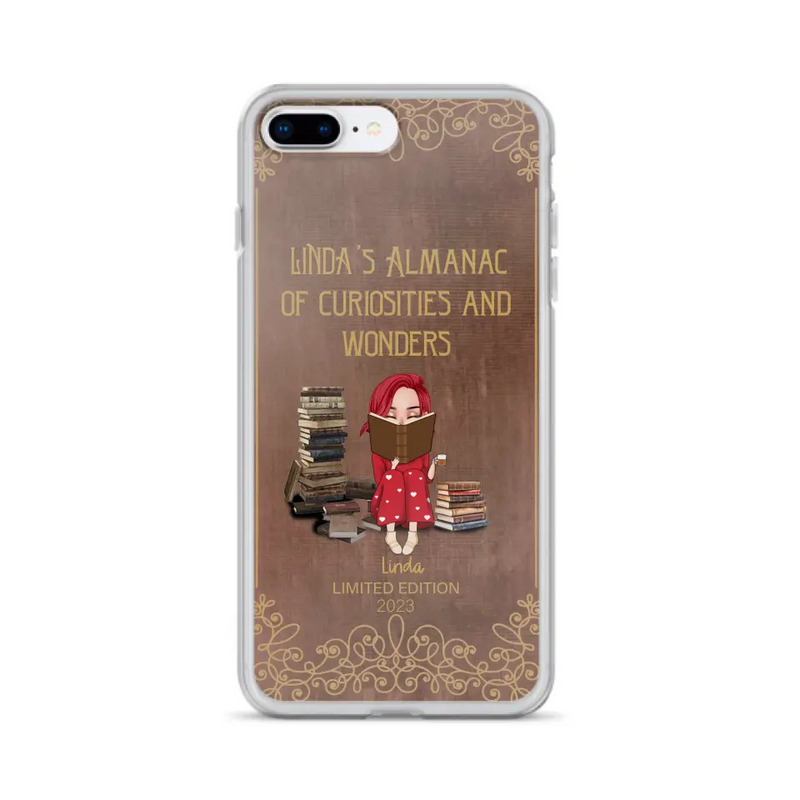Personalized Reading Girl Phone Case - Gift Idea For Reading Lovers - Almanac Of Curiosities - Cases For iPhone/Samsung