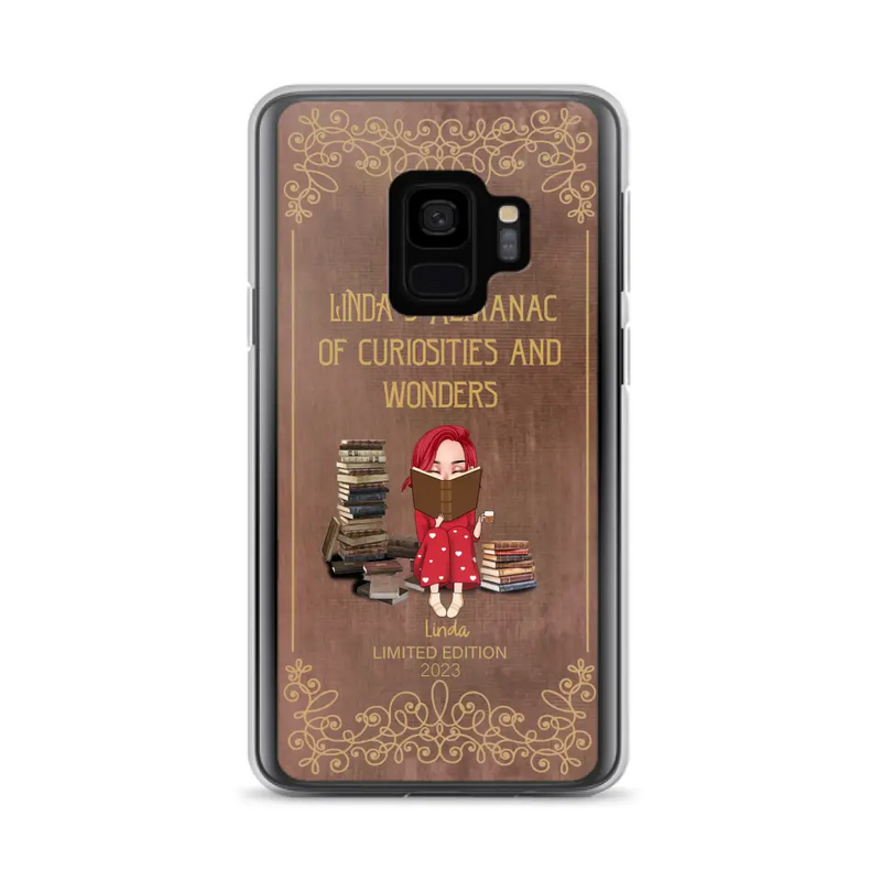 Personalized Reading Girl Phone Case - Gift Idea For Reading Lovers - Almanac Of Curiosities - Cases For iPhone/Samsung