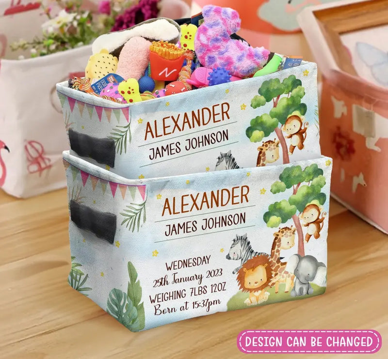 Personalized Baby Toy Storage Box - Gift Idea For Kids