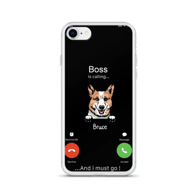 Personalized Dog Phone Case - Gift Idea For Dog Lover/Mother's Day/Father's Day - Up to 5 Dogs - Boss Is Calling And I Must Go - Case For iPhone/Samsung