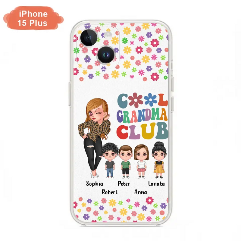 Personalized Cool Grandma Phone Case - Gift Idea For Grandma - Up to 4 Kids - Cases For iPhone/Samsung