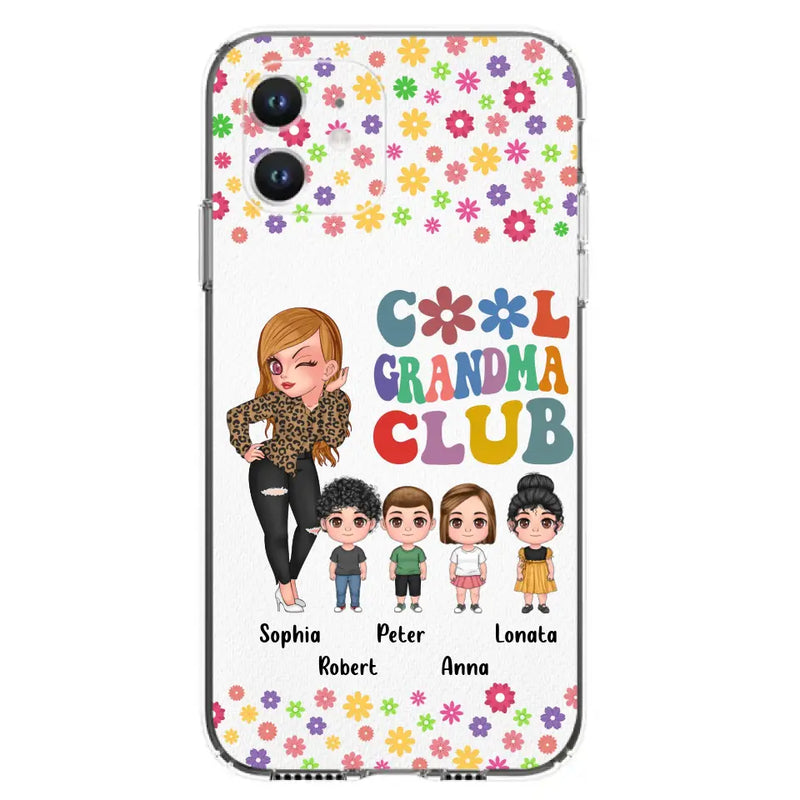 Personalized Cool Grandma Phone Case - Gift Idea For Grandma - Up to 4 Kids - Cases For iPhone/Samsung