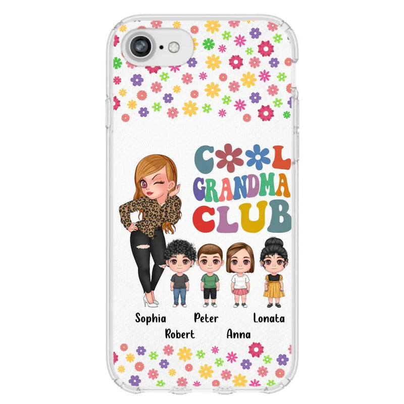 Personalized Cool Grandma Phone Case - Gift Idea For Grandma - Up to 4 Kids - Cases For iPhone/Samsung
