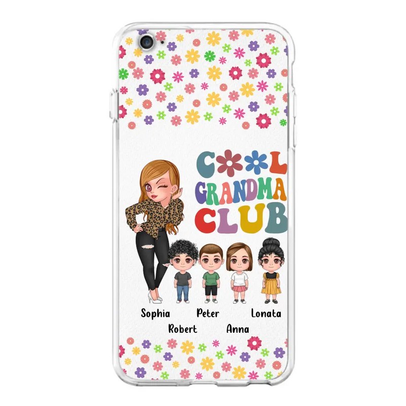 Personalized Cool Grandma Phone Case - Gift Idea For Grandma - Up to 4 Kids - Cases For iPhone/Samsung