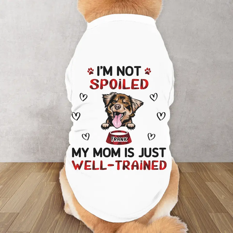 Personalized Dog AOP Big Dog's Tank Top - Gift Idea For Your Dog - I'm Not Spoiled My Mom Is Just Well-Trained