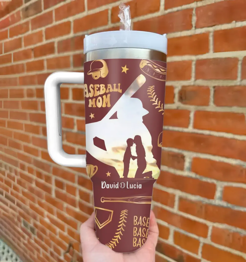 Personalized Baseball Mom Tumbler - Mother's Day Gift Idea For Mom