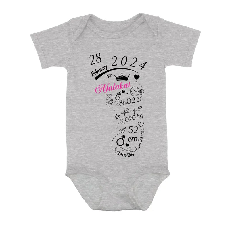 Personalized Feet Baby Onesie - Gift Idea For Your Baby/Birthday
