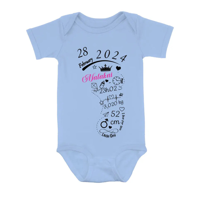 Personalized Feet Baby Onesie - Gift Idea For Your Baby/Birthday