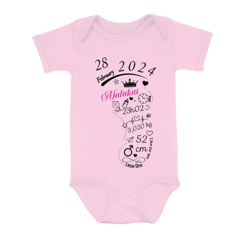 Personalized Feet Baby Onesie - Gift Idea For Your Baby/Birthday