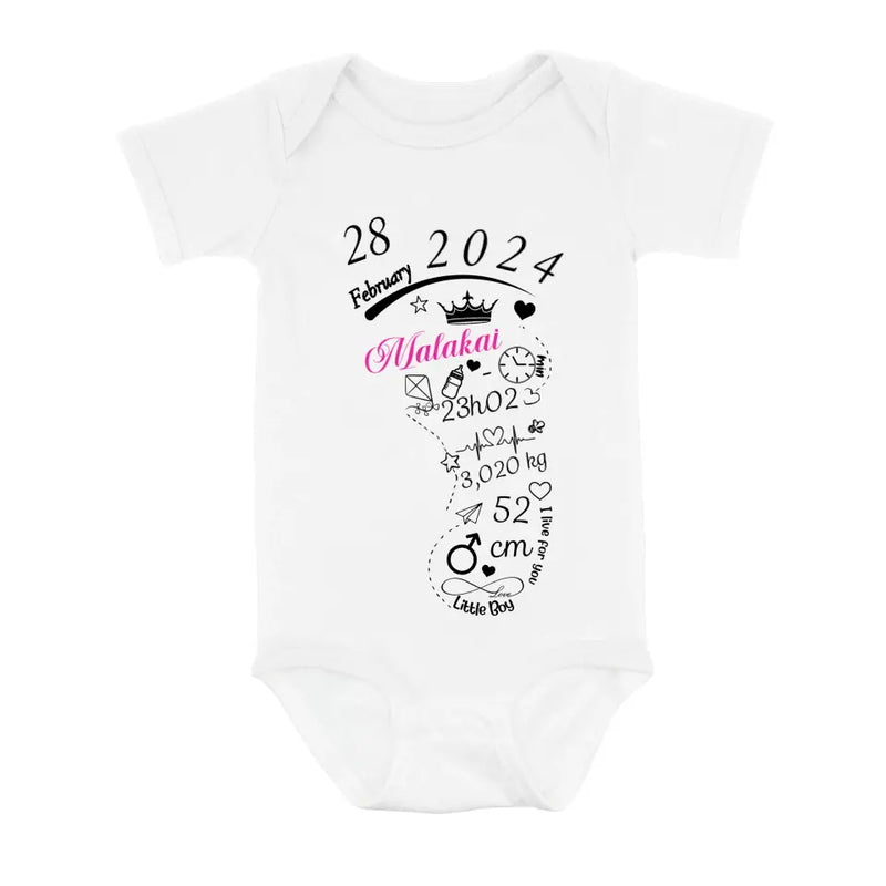 Personalized Feet Baby Onesie - Gift Idea For Your Baby/Birthday
