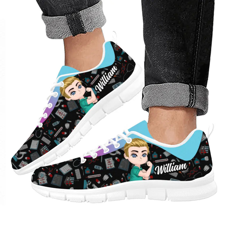 Personalized Male Nurse Sneakers - Birthday Gift Idea For Nurse