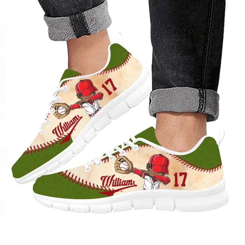 Personalized Baseball Sneakers - Father's Day Gift Idea For Baseball Lover
