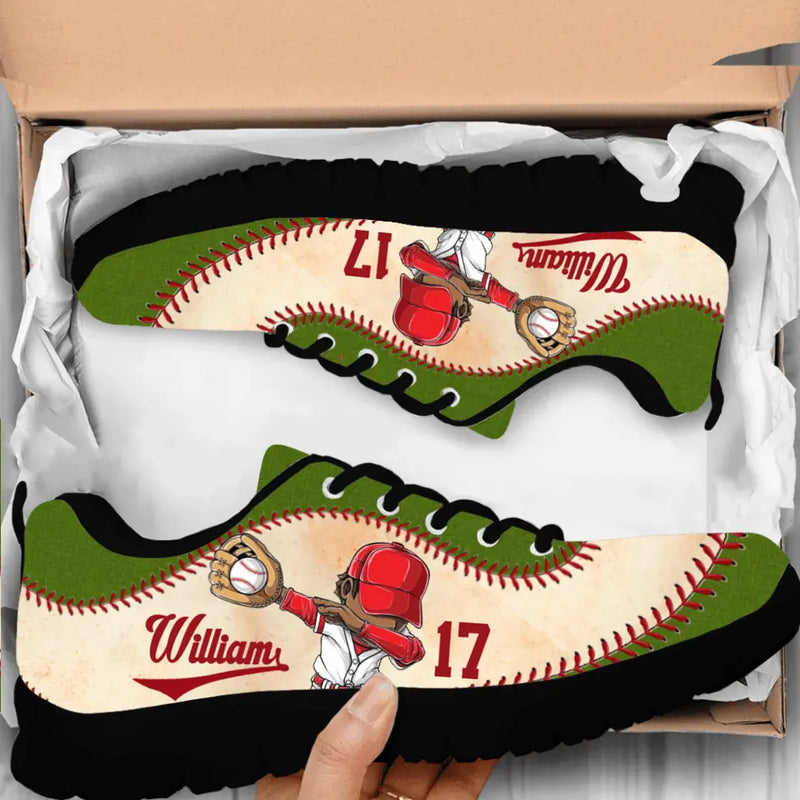 Personalized Baseball Sneakers - Father's Day Gift Idea For Baseball Lover