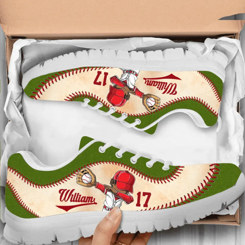 Personalized Baseball Sneakers - Father's Day Gift Idea For Baseball Lover