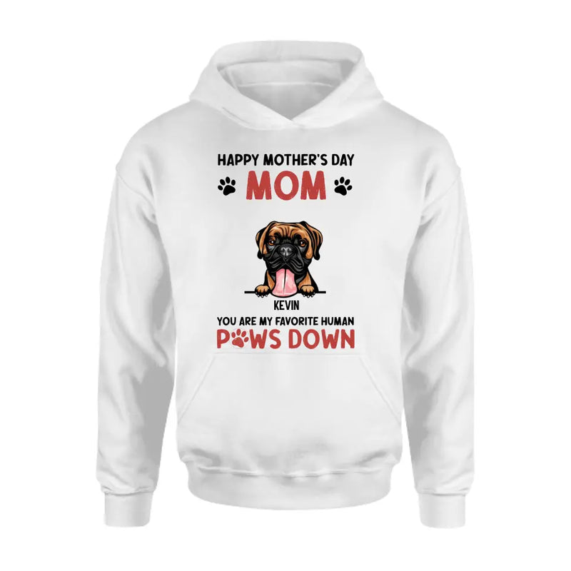 Personalized Dog Mom Shirt/Hoodie - Up to 5 Dogs - Mother's Day Gift Idea for Dog Lovers - Happy Mother's Day