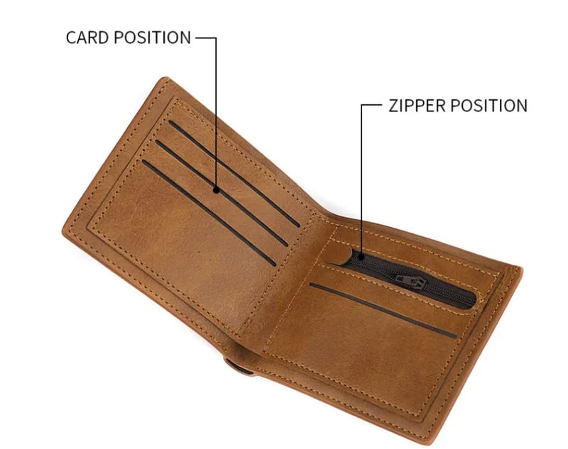 Personalized Retired Veteran Leather Wallet - Father's Day Gift Idea for Veteran