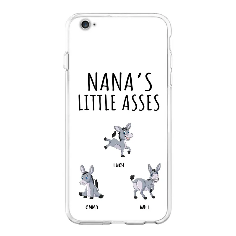 Personalized Donkeys Phone Case - Gift Idea For Family/Grandma/Papa - Up to 12 Donkeys - Case For iPhone/Samsung - Boss's Pain In The Asses