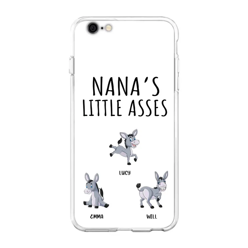 Personalized Donkeys Phone Case - Gift Idea For Family/Grandma/Papa - Up to 12 Donkeys - Case For iPhone/Samsung - Boss's Pain In The Asses