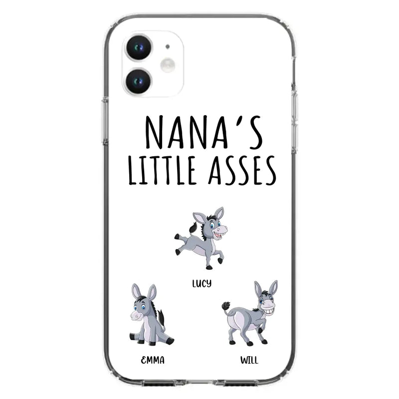 Personalized Donkeys Phone Case - Gift Idea For Family/Grandma/Papa - Up to 12 Donkeys - Case For iPhone/Samsung - Boss's Pain In The Asses