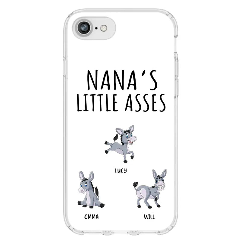 Personalized Donkeys Phone Case - Gift Idea For Family/Grandma/Papa - Up to 12 Donkeys - Case For iPhone/Samsung - Boss's Pain In The Asses
