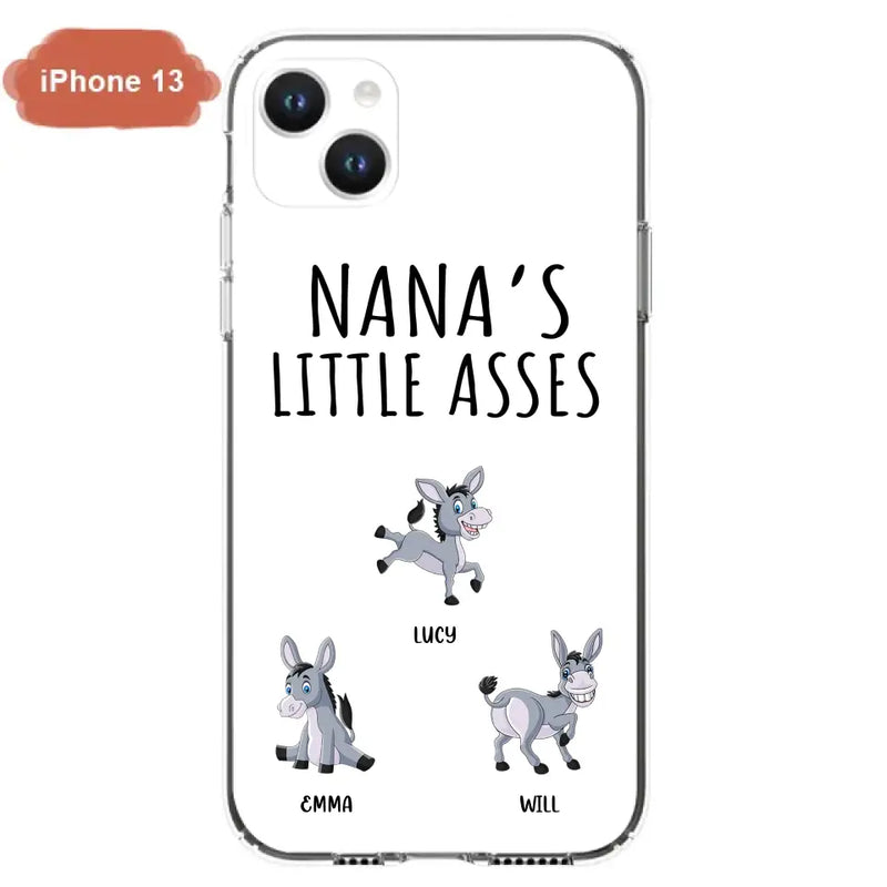 Personalized Donkeys Phone Case - Gift Idea For Family/Grandma/Papa - Up to 12 Donkeys - Case For iPhone/Samsung - Boss's Pain In The Asses