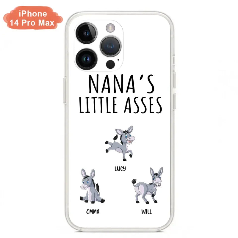 Personalized Donkeys Phone Case - Gift Idea For Family/Grandma/Papa - Up to 12 Donkeys - Case For iPhone/Samsung - Boss's Pain In The Asses