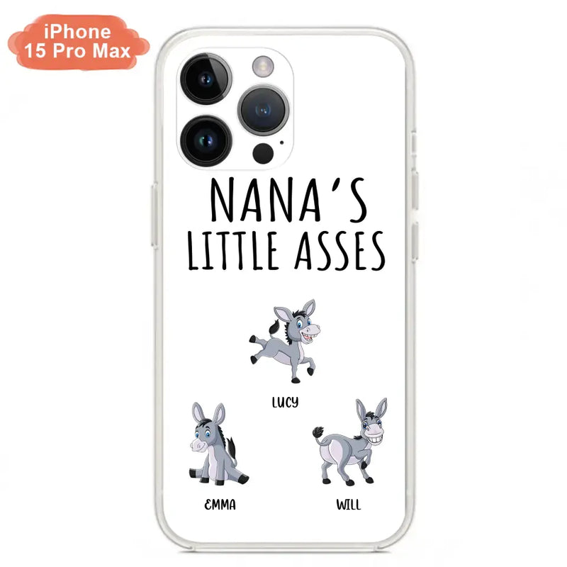 Personalized Donkeys Phone Case - Gift Idea For Family/Grandma/Papa - Up to 12 Donkeys - Case For iPhone/Samsung - Boss's Pain In The Asses